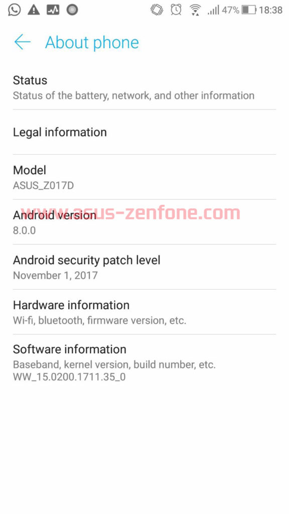 zenfone beta oreo