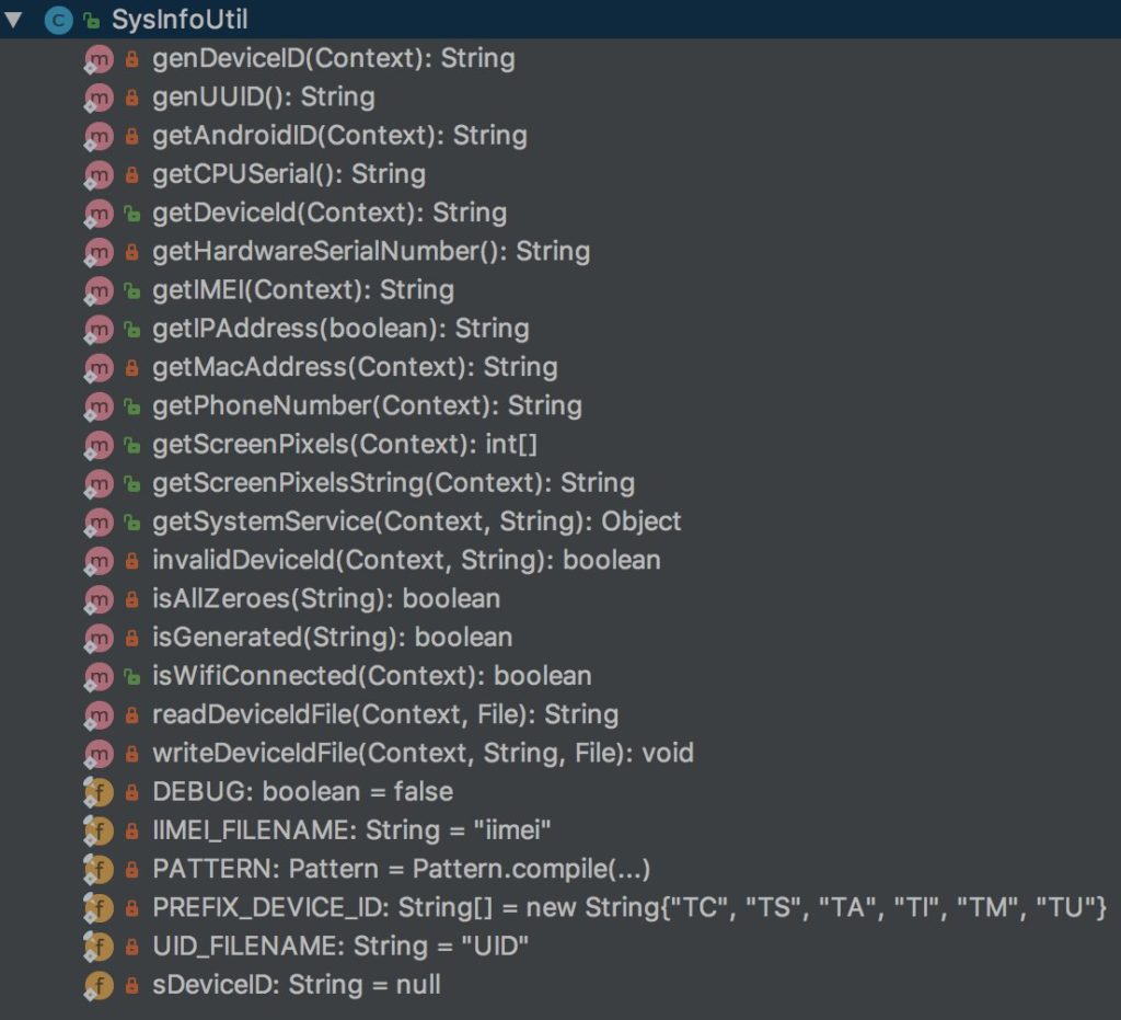 In the TeddyMobile's package com.ted they have a class called SysInfoUtil