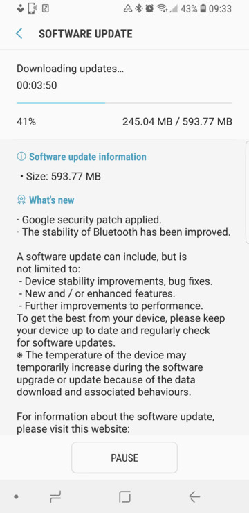 Samsung Galaxy S8 and S8+ Oreo Beta 6 downloading