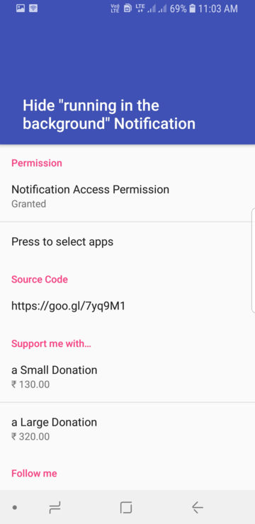 Screenshot 20180118 110317 Hide running in the background Notification