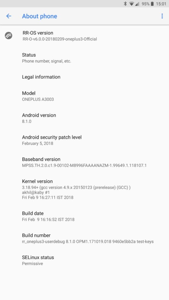Official Resurrection Remix v6.0.0 based on Android 8.1 Oreo screenshot