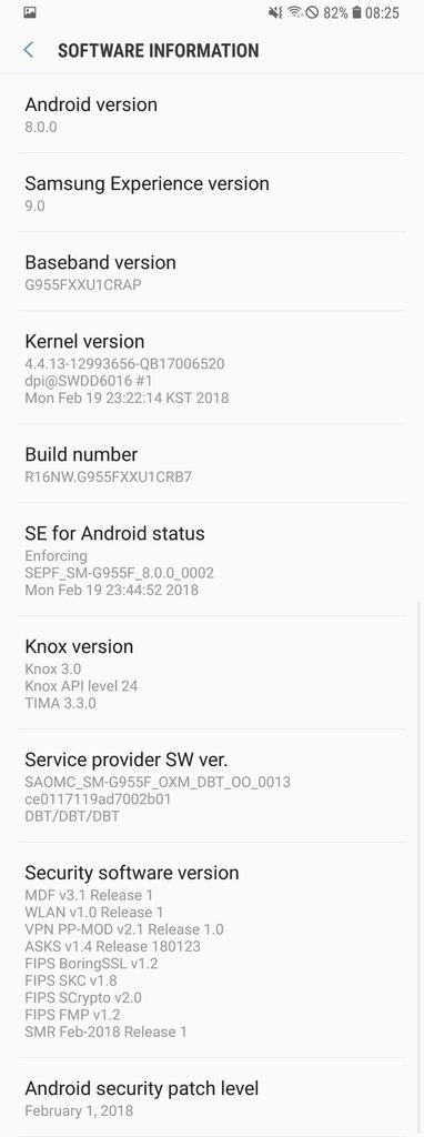 download and install Galaxy S8 plus Oreo Odin firmware G950FXXU1CRB7 and  G950FXXU1CRB7