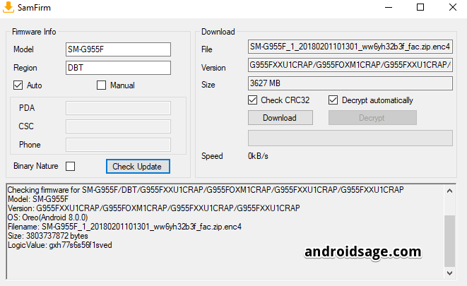 downloading oreo firmware for samsung galaxy devices