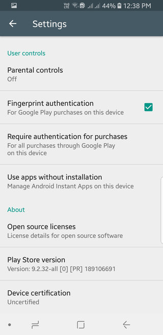 Google Play Store device not certified by google