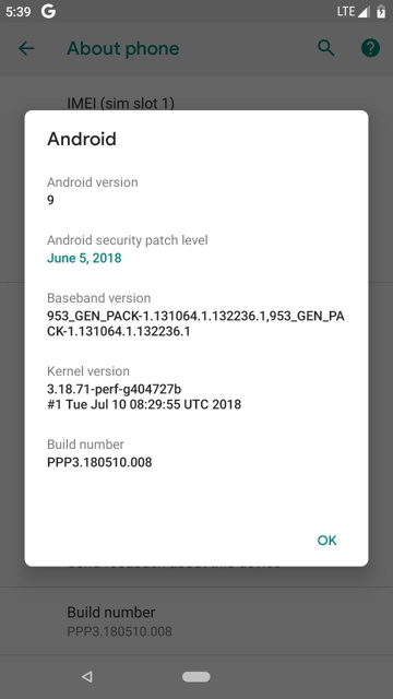 Android P 9.0 GSI