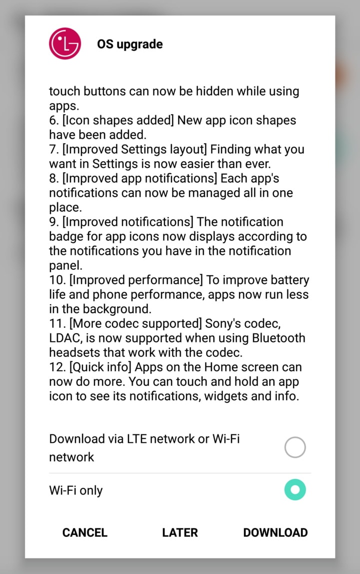 LG V20 Gets Android 8.0 Oreo Update Download Now!