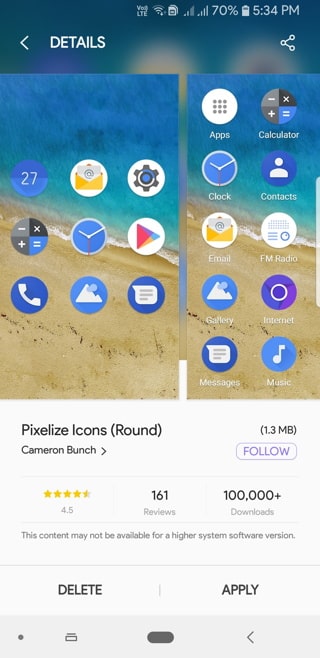 Pixelize Icon Pack Screenshot_20180914-173426_Samsung Themes