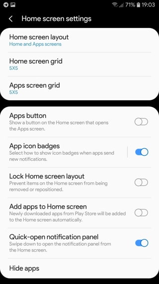 Samsung Experience 10 Launcher Home screenshot3 min