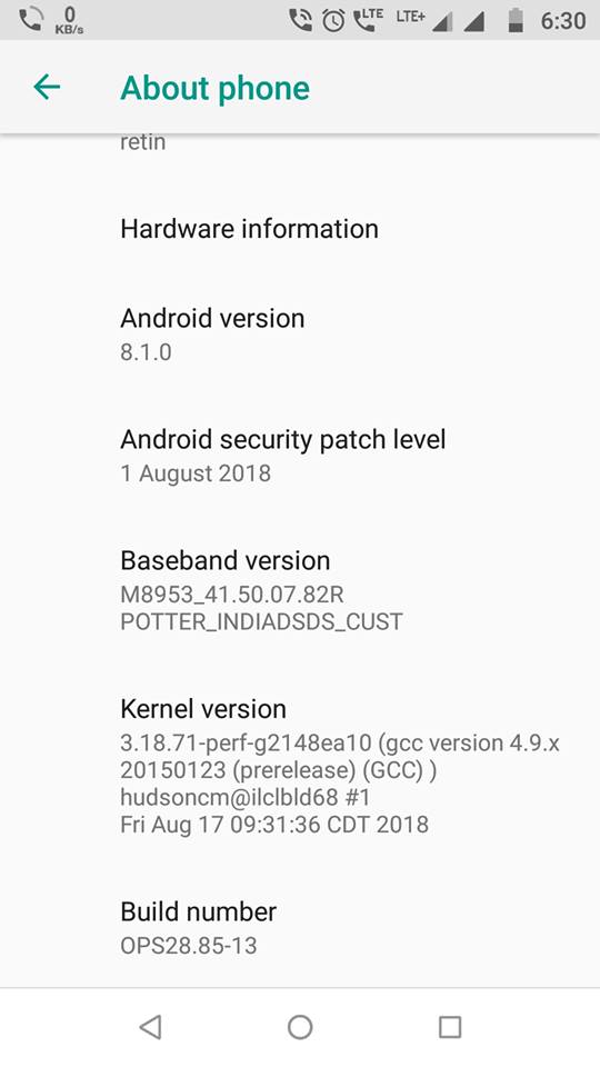 update Moto G5 Plus to official oreo 8.1 ota update 