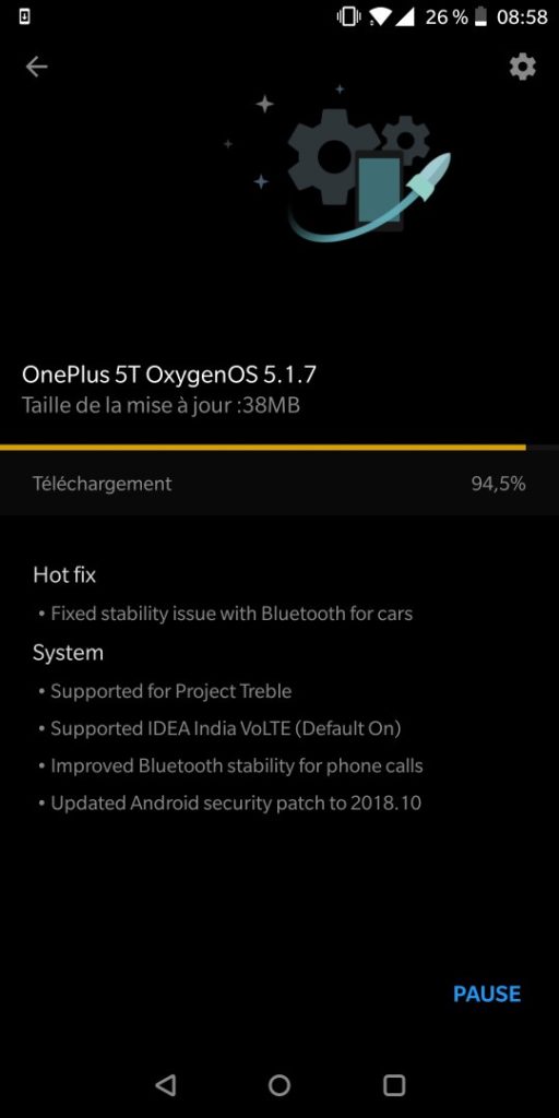 OnePlus 5T OxygenOS 5.1.7 ota download