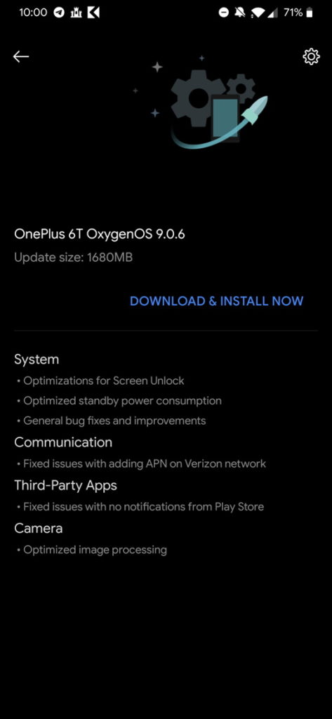 Oxygen OS 9.0.6 for OnePlus 6T