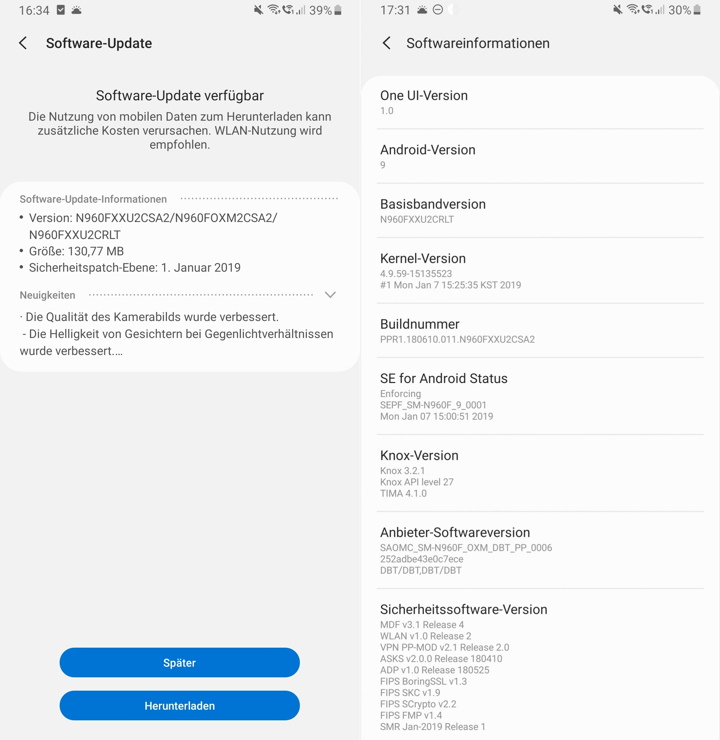 Exynos Note 9 full stock Odin firmware update N960FXXU2CSA2