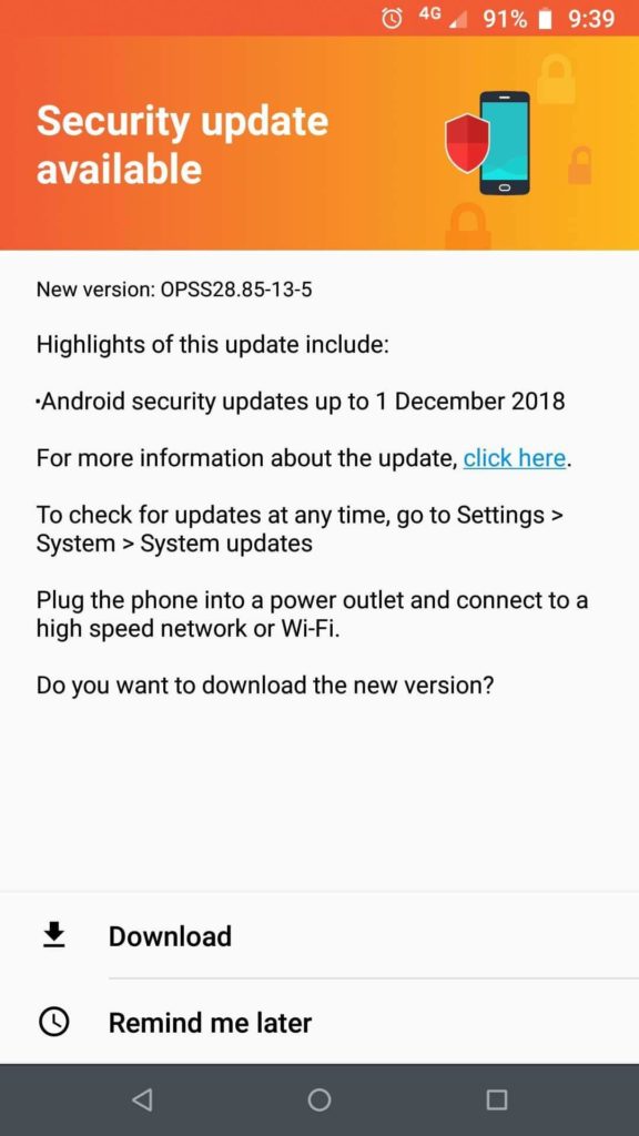 Moto G5 and G5 Plus December 2018 Security Patch