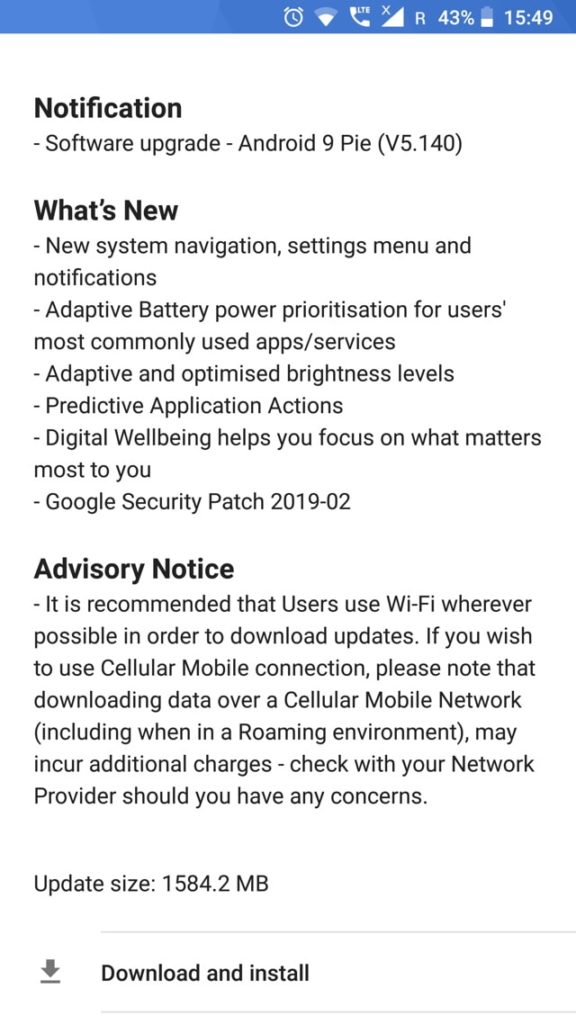 Nokia 8 receive official Android 9.0 Pie OTA update V5.140-min