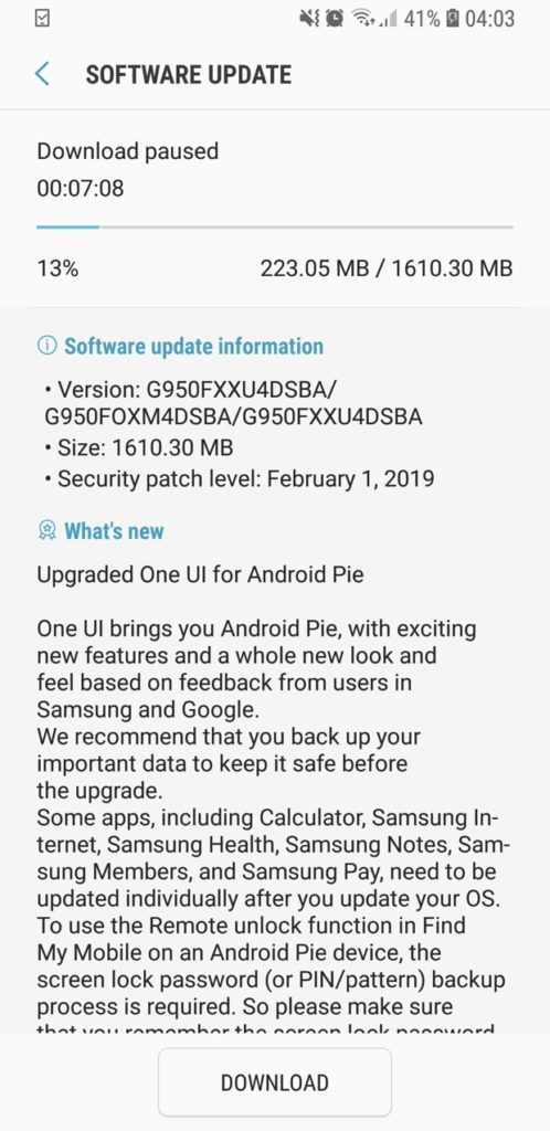 download Official Android 9 Pie for Galaxy S8 and S8 Plus-min