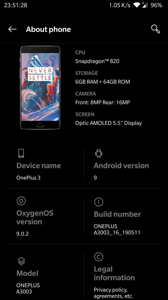 OnePlus 3 Oxygen OS 9.0.3 OTA update