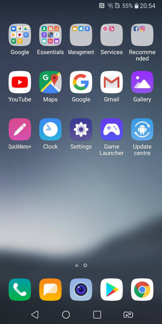 LG V30 android 9 pie screenshot