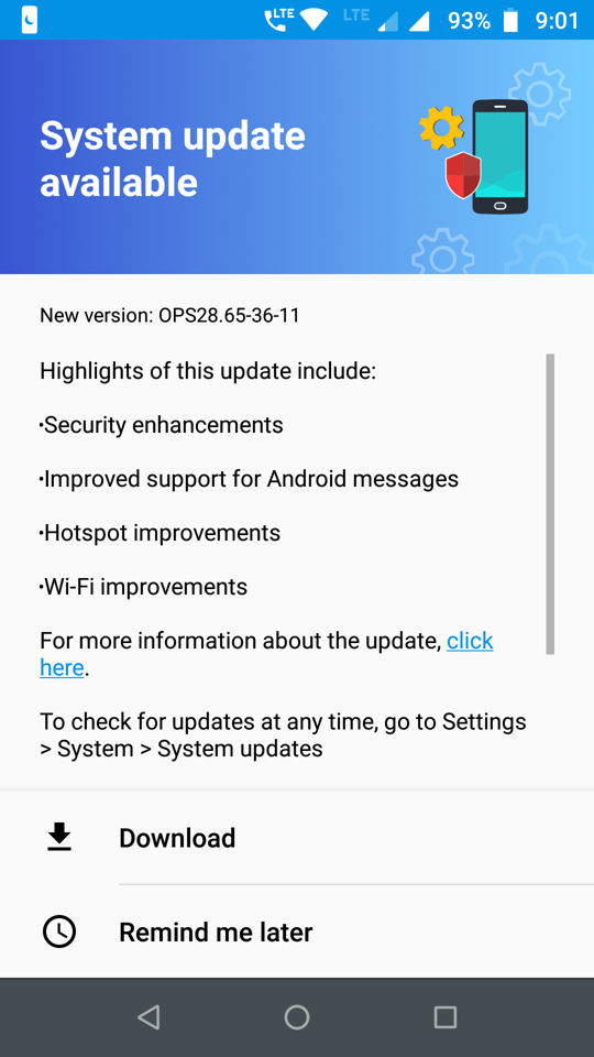 Moto G5S (Plus) latest OTA update download