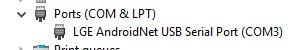 lg drivers port in device manager