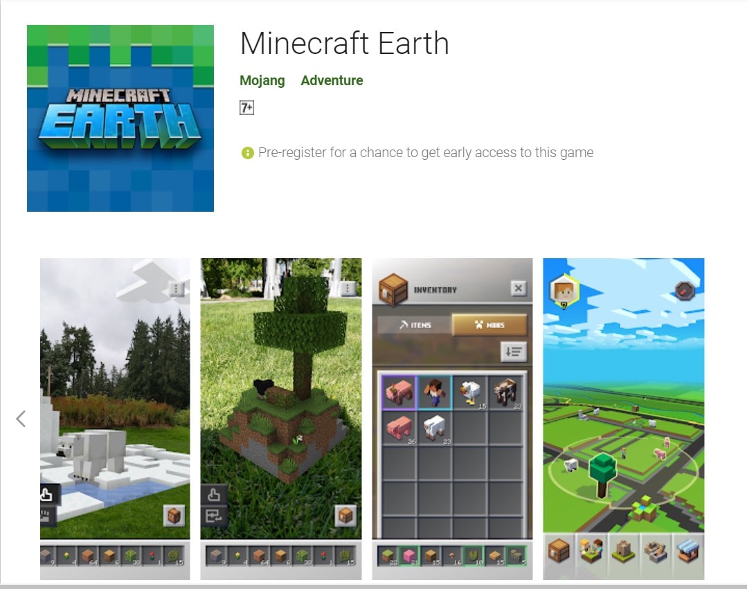 Is Minecraft Earth on Play Store?