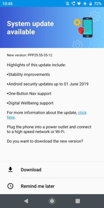 Moto G6 Play June 2019 security patch
