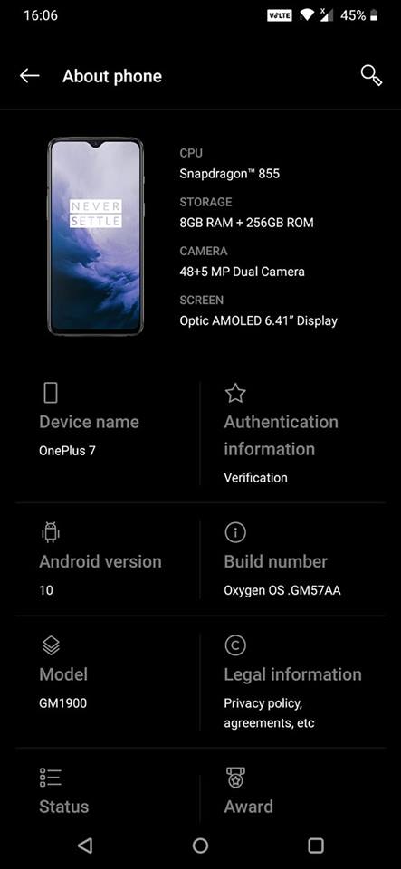 android 10 for oneplus 7