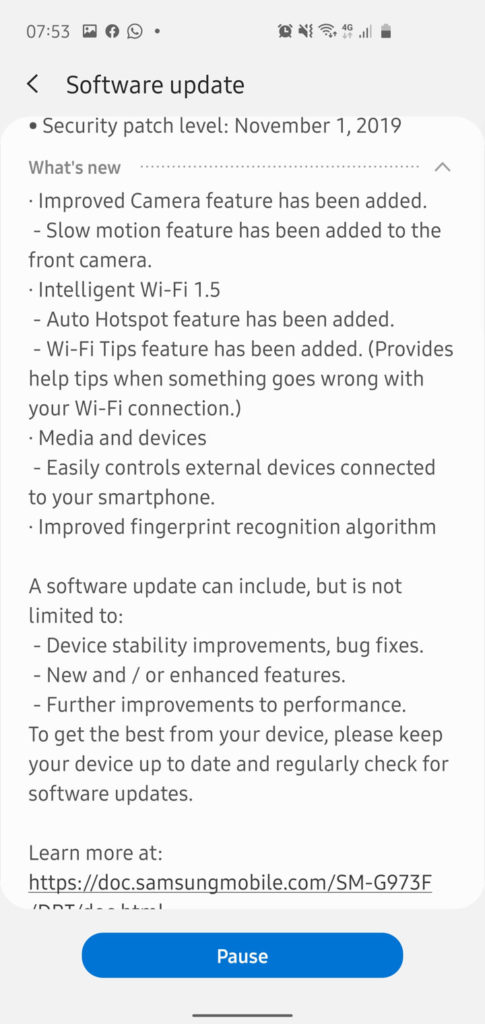 Android 10 Beta 2 changelog for Exynos Galaxy S10 Plus One UI 2.0 beta 2