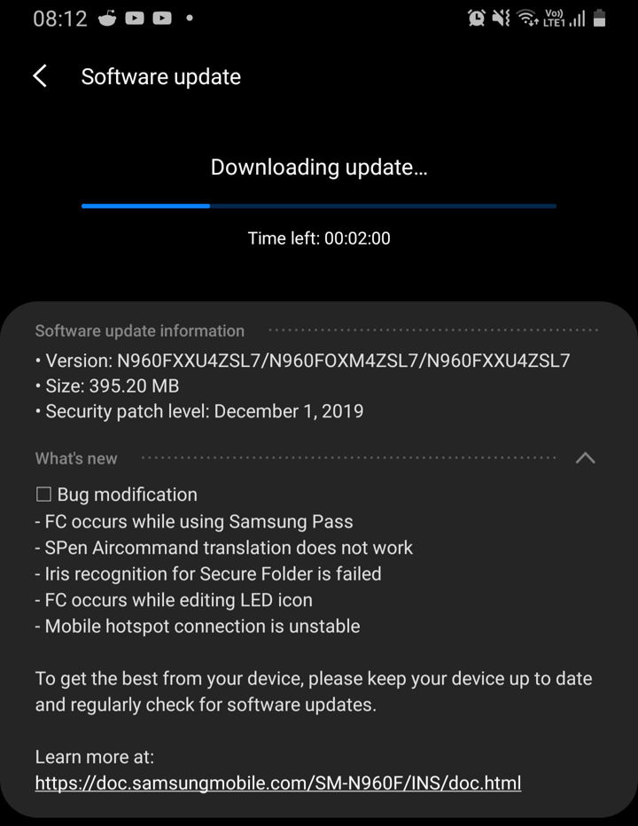 Android 10 beta 3 for samsung galaxy note 9 ZSL7