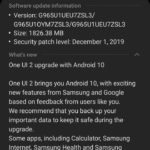 Snapdragon Galaxy S9 plus Android 10 update