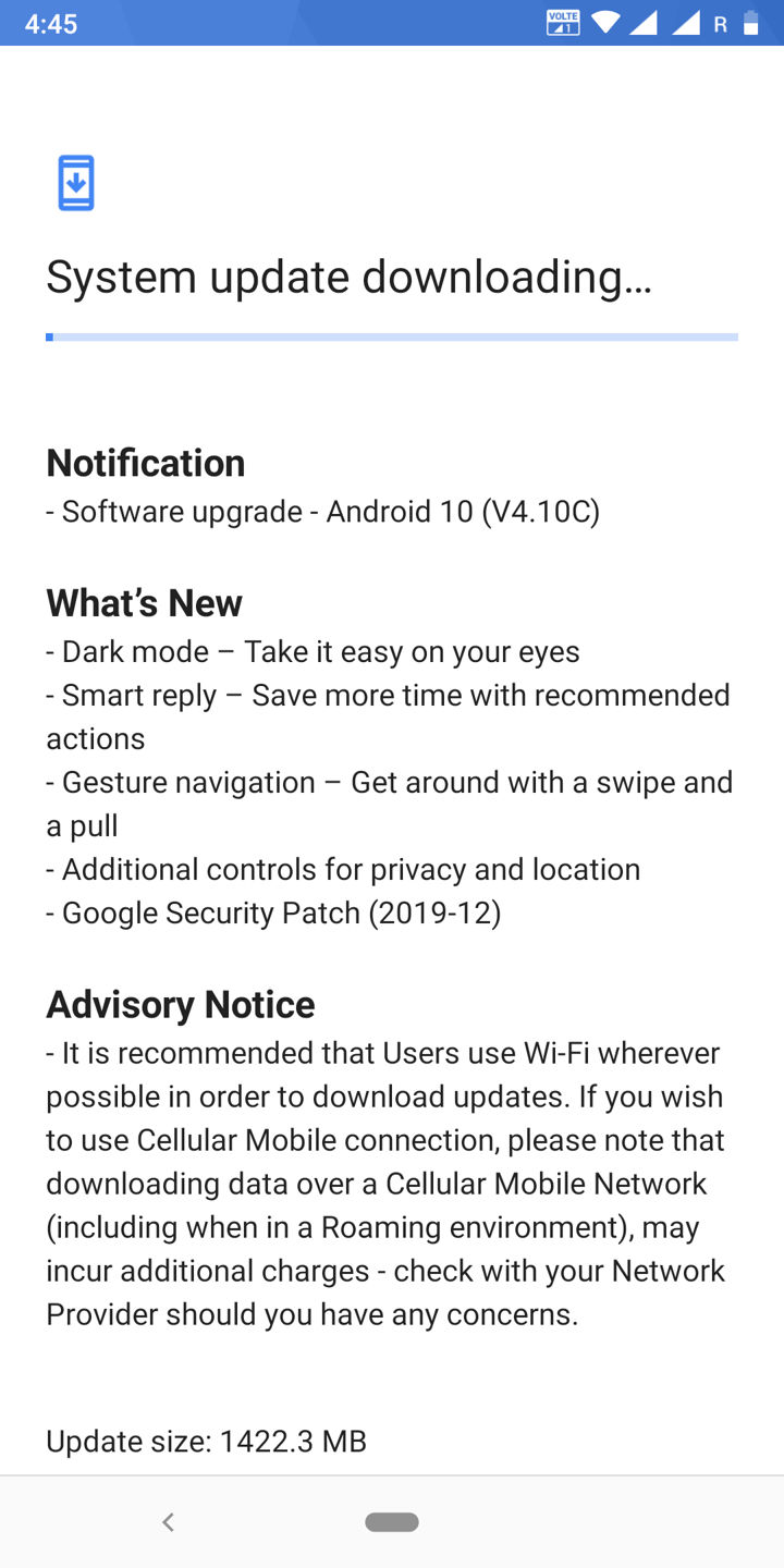 Nokia 7 Plus Android 10 OTA update