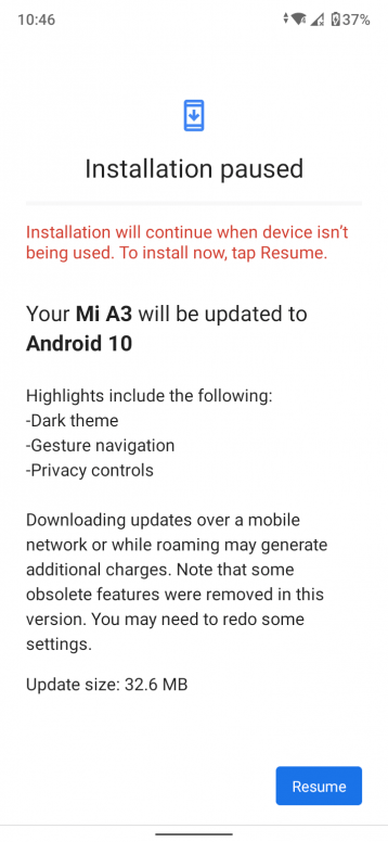 Android 10 for Mi A3 March 2020-min