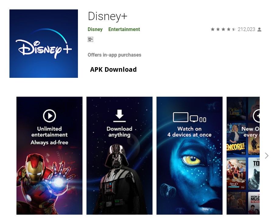 Disney+ latest version download in all languages split APK install