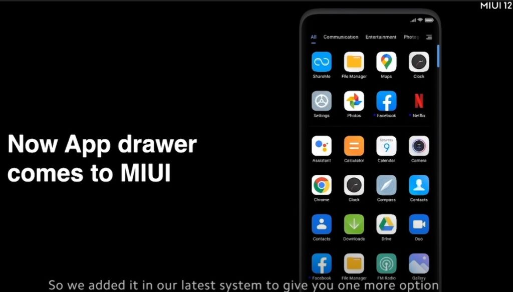 MIUI 12 Global Launcher APK with App Drawer