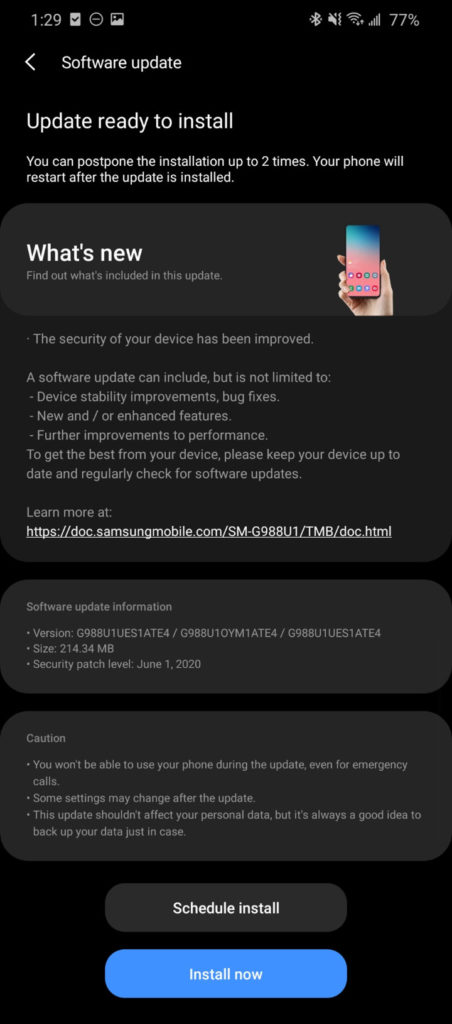 June-2020-update-for-samsung-galaxy-s20-ultra-1