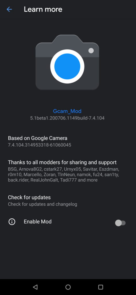 Gcam 7.4 mod by Arnova