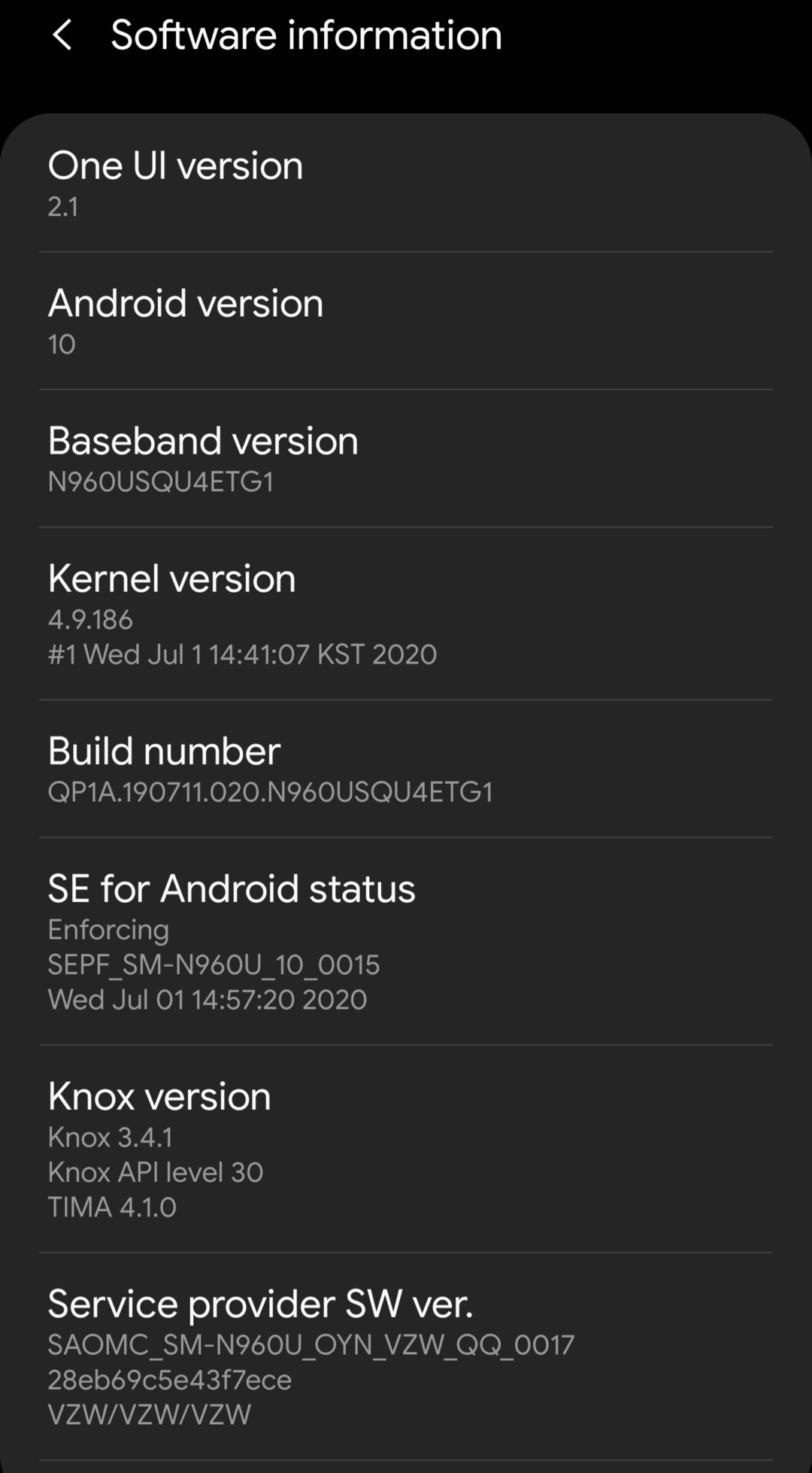 note 9 one ui 2.1 update