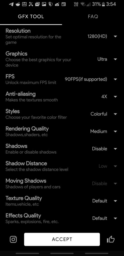 Best settings for GFX Tool APK for higher FPS in PUBG mobile