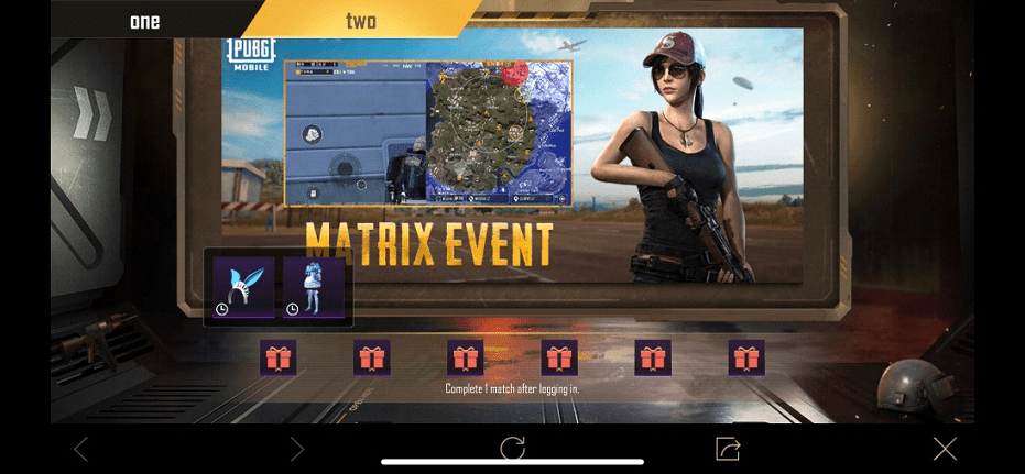 PUBG Mobile 1.2 matrix event