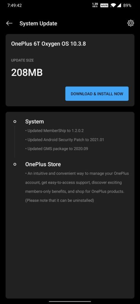 OxygenOS 10.3.8 for the OnePlus 6 and 6T