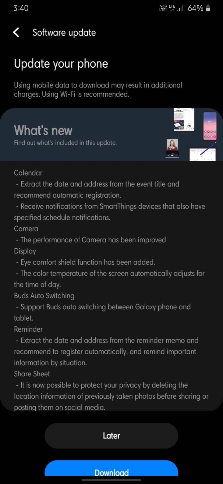 one ui 3.1 s20 