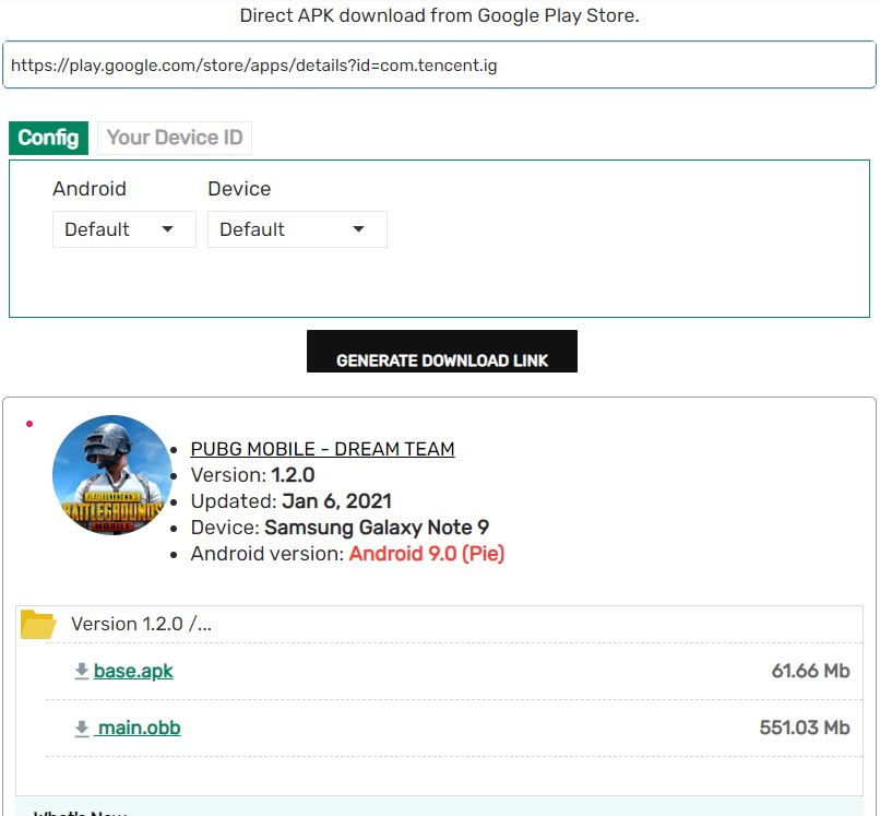 PUBG Mobile APK Downloader latest
