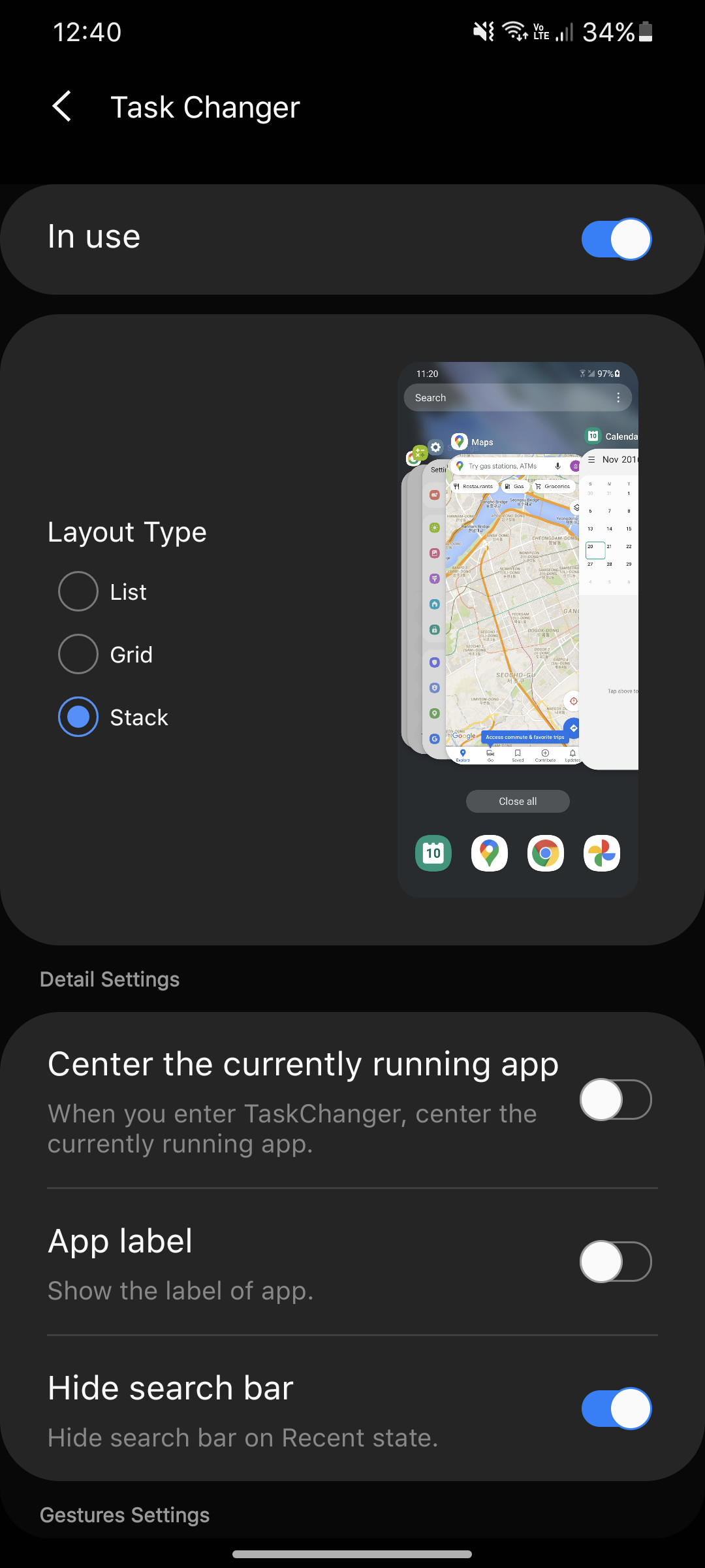 Good Lock's Task Changer now part of Home Up Plugin