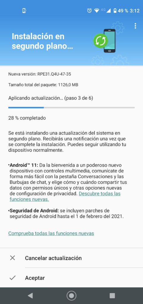 Android 11 rolling out to G8 and G8 power