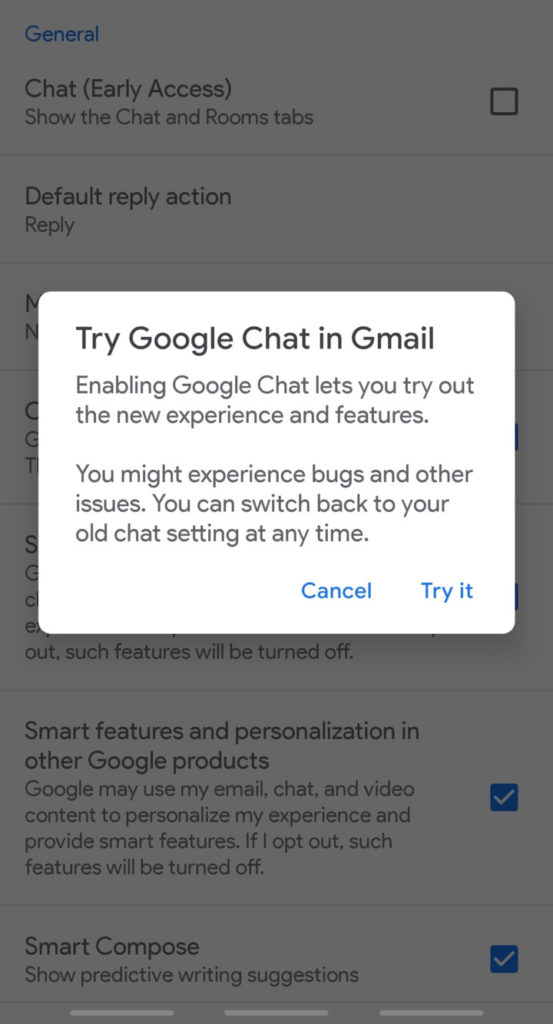 Enable Gmail Chat and Room feature Screenshot (3)