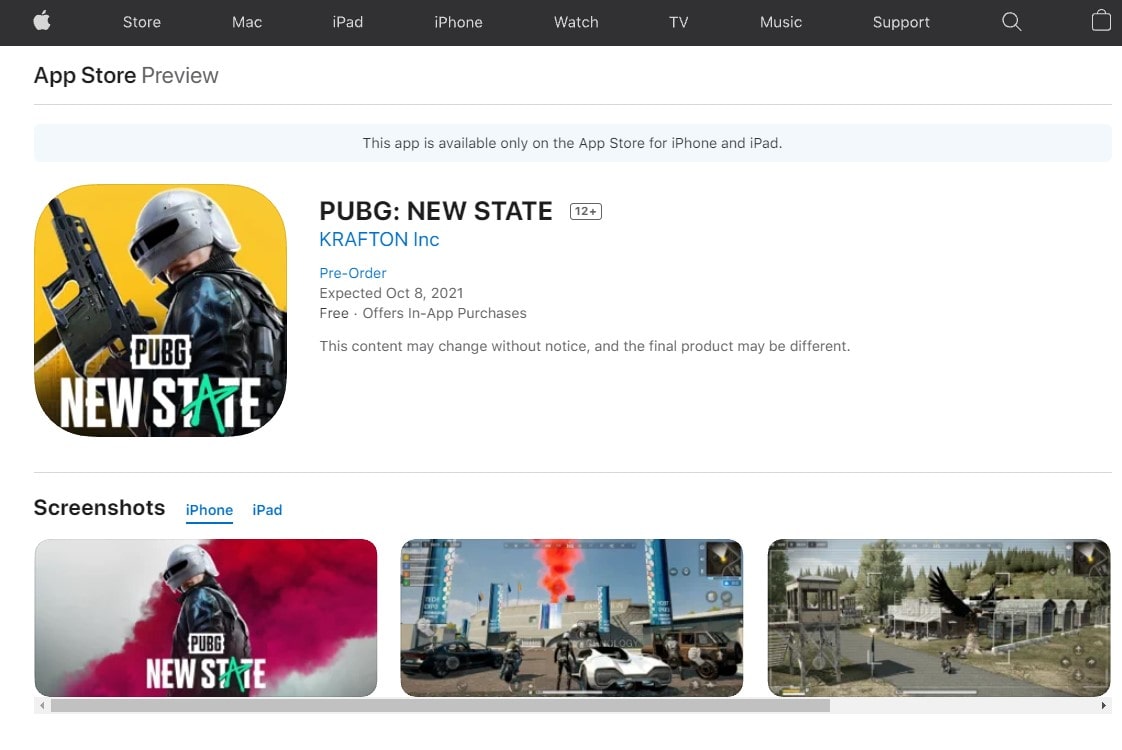 ‎PUBG NEW STATE on the App Store - iOS Download Link