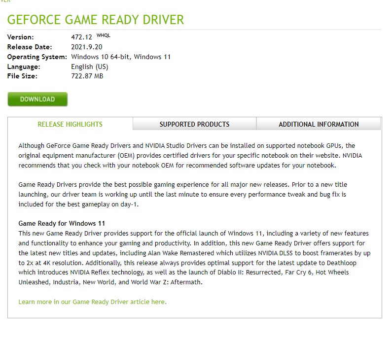 how to download NVIDIA DRIVERS GeForce Game Ready Driver