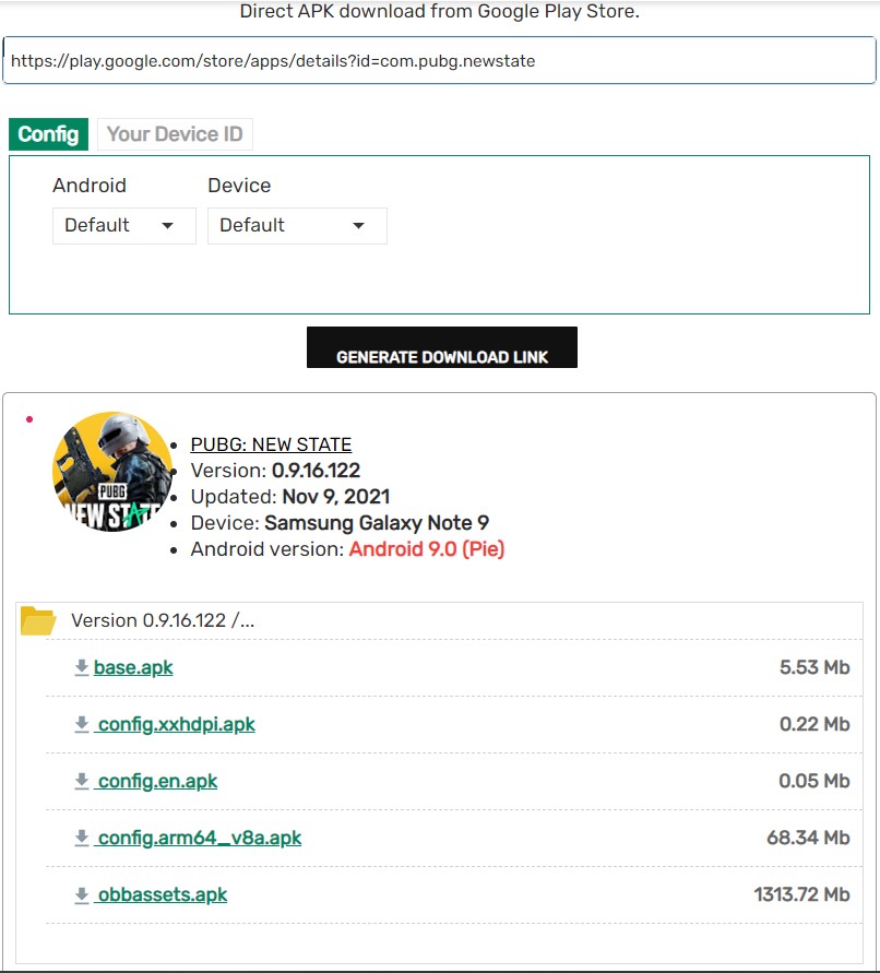 PUBG New State APK Downloader