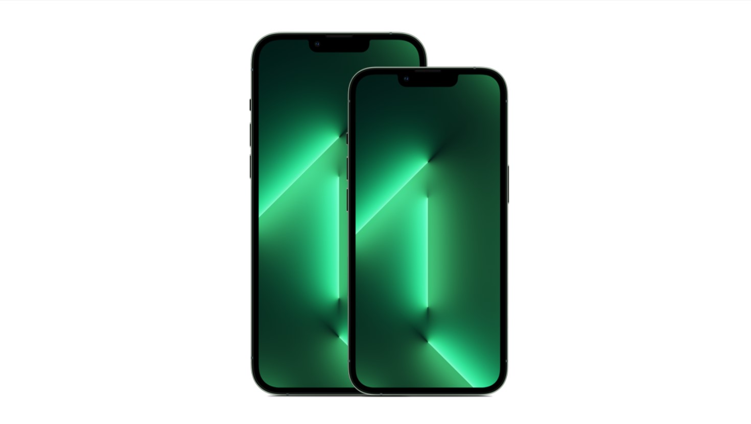Download Green iPhone 13 Pro and iPhone 13 Pro Max Wallpapers