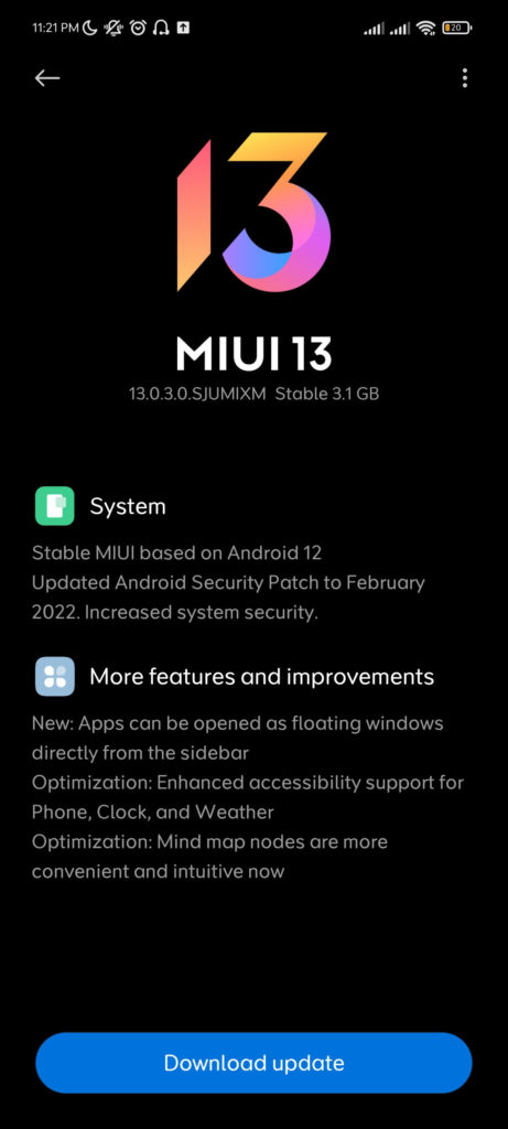 Download MIUI 13 ROM for all Xiaomi Mi, Redmi, and Poco phones 2 MIUI 13 update screenshot
