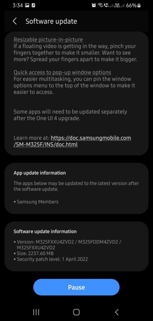 One UI 4.1 Beta based on Android 12 released for Galaxy M32 2